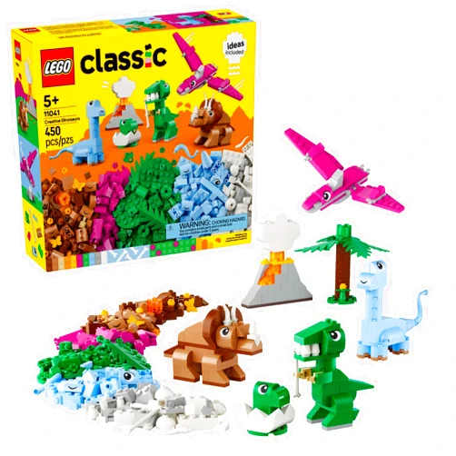 LEGO Classic Creative Dinosaurs Toy - Building Blocks for Kids, Boys and Girls, Ages 5+ - Learning and Educational Toy for Preschool - Gift Idea for Birthdays - 11041