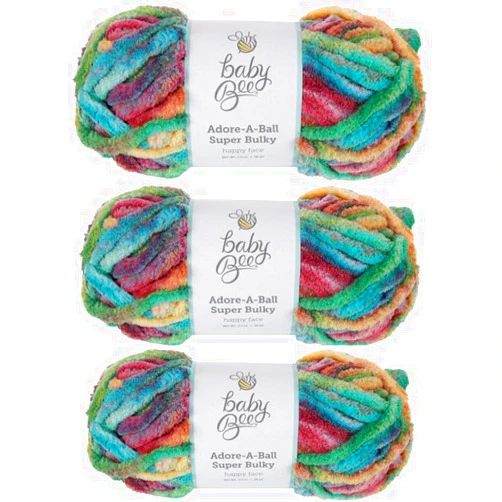 Hobby Lobby Baby Bee Super Bulky Yarn for Crocheting & Knitting – Soft Yarn Skein – 38 Yards of 100% Polyester Yarn for Crocheting Blankets, Hats, & More – DIY Handcrafting Accessories, Set of 3