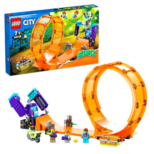 Lego City Stuntz Smashing Chimpanzee Stunt Loop 60338 Building Toy Set for Boys, Girls, and Kids Ages 7+ (226 Pieces)