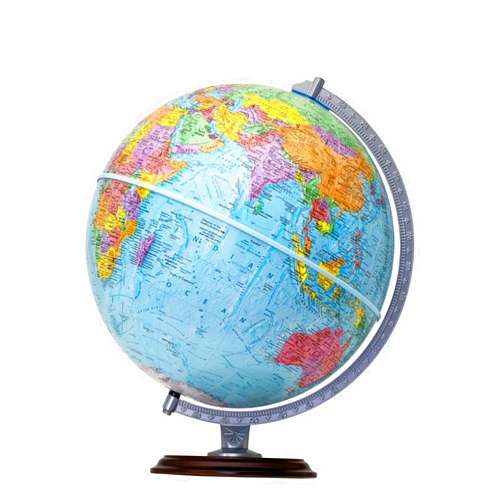 Replogle Easy To Assemble Student - Educational Classic World globe, Blue Ocean, Raised Relief feature, including a bonus map, made in USA, 12