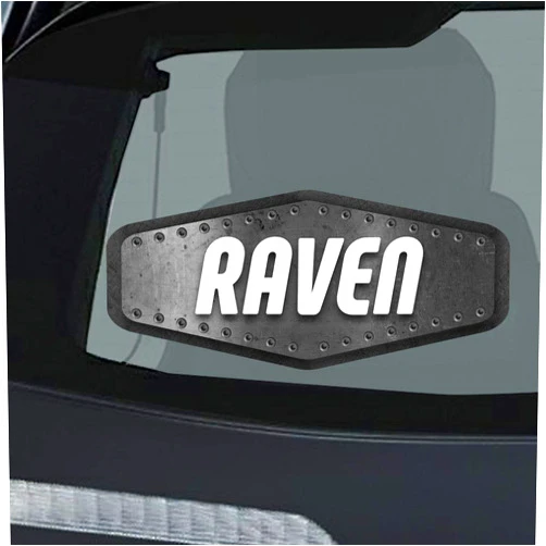 Makoroni Raven Name, CAR Magnet-Magnetic Bumper Sticker 3.5x8 or 4.5x10 inc, DesK78