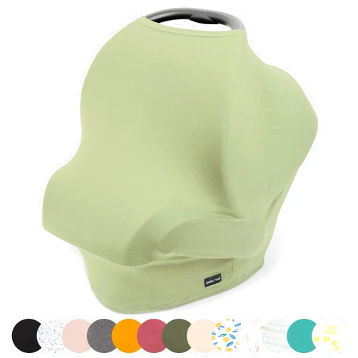 Simka Rose Breathable Nursing Cover Up and Car Seat Cover for Babies Simka Rose - Breastfeeding Cover for Baby Boy & Girl - Adjustable Stretchy Infant Carseat Canopy Carrier Cover for Summer - Must Have Registry