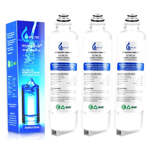 MMFILTER BORPLFTR50 Replacement for Bosch Ultra Clarity Pro Water Filter BORPLFTR50 Replacement, Compatible with 11025825, 12028325, BORPLFTR50, WFC100MF, B36CT80SNS, B36CL80ENS (3 Pcs）
