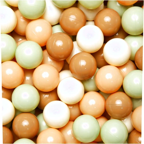 PlayMaty Play Ball Pit Balls - 2.16inches Phthalate&BPA Free Plastic Ocean Balls for Kids Toddlers and Babys for Playhouse Play Tent Playpen Pool Party Decoration Pack of 100 Cream Color