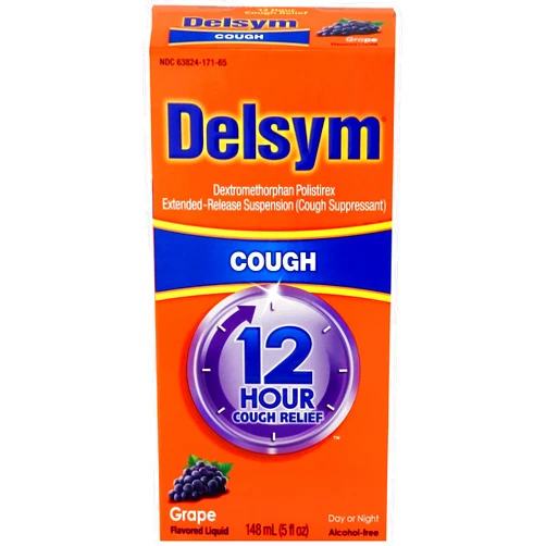 Delsym Adult 12 Hr Cough Relief Liquid, Grape, 5oz