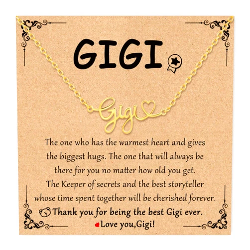 SmileBelle Mama Necklace as New Mom Gifts, Gigi Necklace as Gigi Gift Mimi Necklaces as Gifts for Mimi First Time Mommy Pregnancy First Mothers Day Gift for Expecting Mother