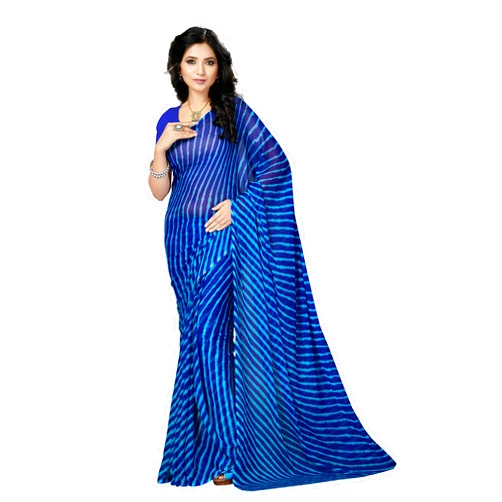 RANI SAAHIBA Women's Chiffon Saree without Blouse Piece