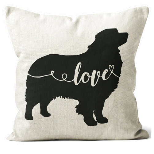 M-Qizi Australian Shepherd Pillow Covers, Australian Shepherd Gifts, 18x18 Decorative Dog Pillow Cover, Gifts for Australian Shepherd Lovers, Australian Shepherd Must Haves