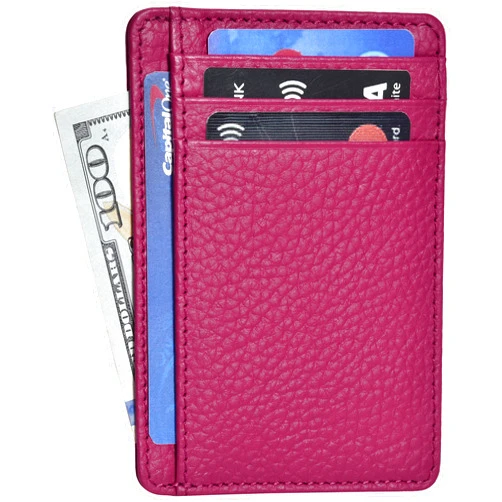 Oak Leathers Leather Minimalist Wallet for Men & Women RFID Front Pocket Leather Card Holder Wallets