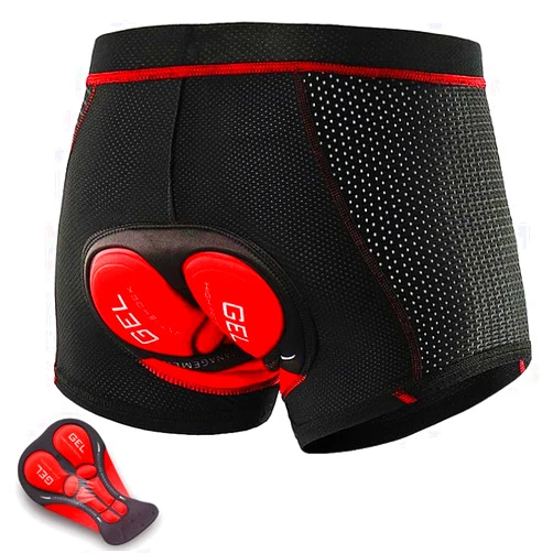 NuCamper Men's Cycling Underwear Biking Shorts 5D Gel Padded MTB Liner Breathable Quick-dry Mountain Bike Riding Undershorts