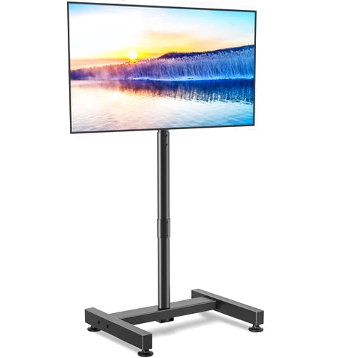 TVON TV Floor Stand for 13-50 inch LCD LED Flat/Curved Panel Screen TVs up to 44 lbs, Height Adjustable TV Stand Mount with VESA 200x200, Portable TV Stand for Bedroom, Dorm Room, Office