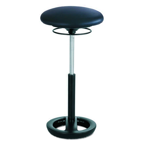 Safco Twixt Active Movement Seating Chair, Ergonomic Support, Extended Height, Black Vinyl