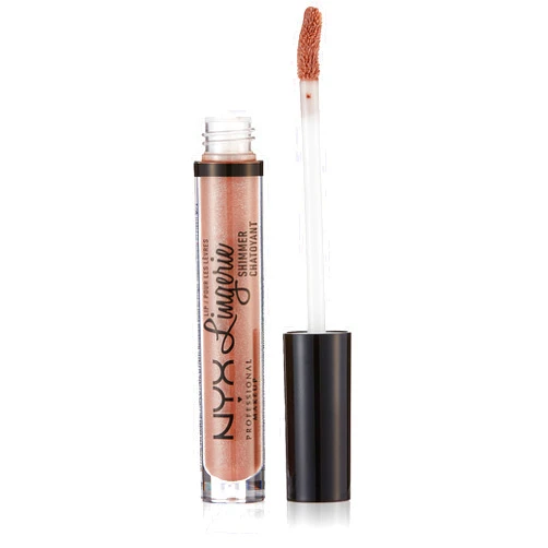 NYX PROFESSIONAL MAKEUP Lip Lingerie Shimmer, Lip Gloss - Butter, Toffee Nude