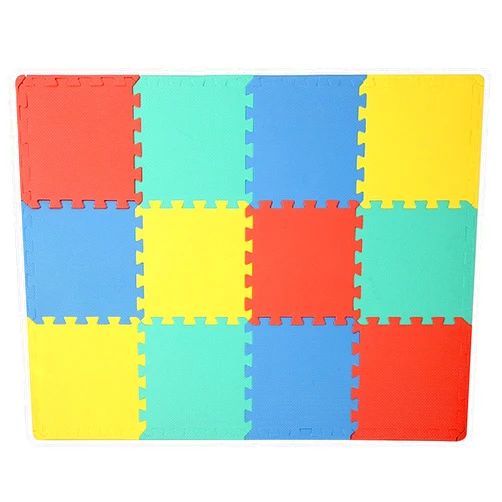 Easy Playhouse Soft Foam Floor Puzzle Tiles for Children and Adults. 12 Foam Tile Mats with 14 Borders for Nursery, Playroom, Gym or Rec Room