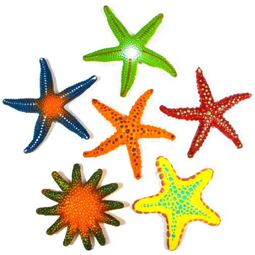 Novelty Place 6 Pcs Diving Starfish Pool Toys for Kids - Colorful Simulated Star Fish Sea Animals Underwater Dive Throw Toy Set - Perfect for Summer Beach Games, Pool Parties and Dive Training