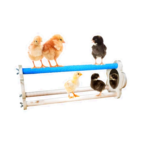 Vehomy Chicken Perch for Chicks Chicken Wood Stand with Mirrors Chick Stand Trainning Perch Toy Chicken Swing Chicken Toy for Hens