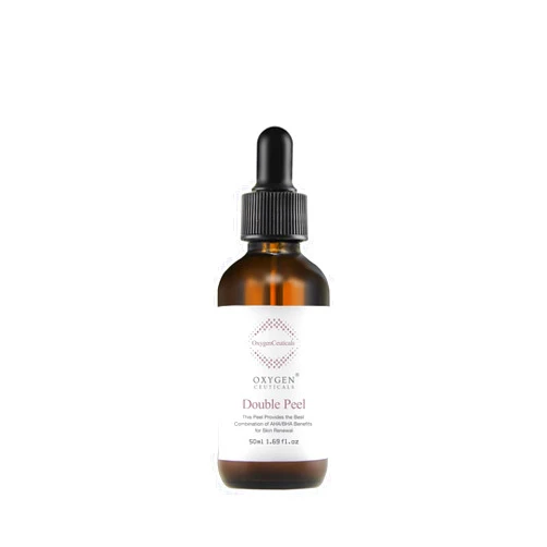 OxygenCeuticals Glycolic acid (AHA) & Salicylic acid (BHA) Facial Peel | OxygenCeuticals Double Peel 50ml / 1.69 Fl. oz. | Chemical Exfoliant for resurfacing