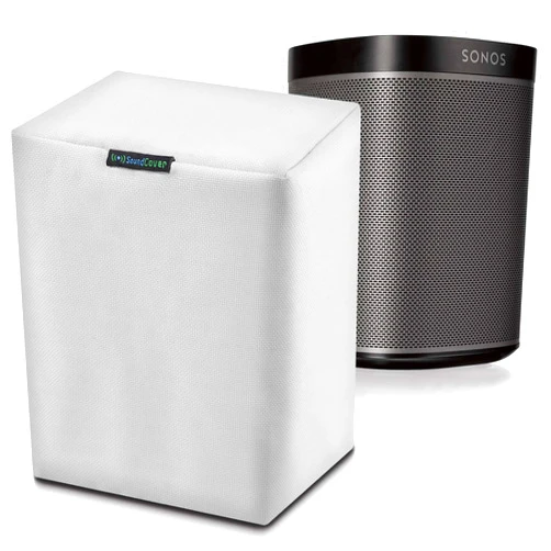 SoundCover One White Waterproof Heavy Duty Outdoor Sonos Speaker Cover - Dust, Water & UV Protection for Your Sonos Play:1, Sonos One & Sonos One SL Speakers - Fits Wall Mounted Speakers