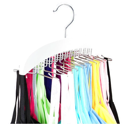 Resovo Tank Top Hanger with Premium Wood, 24 Large Capacity, Space Saving,360 Degree Rotating, Foldable Metal Hooks, Tank Tops