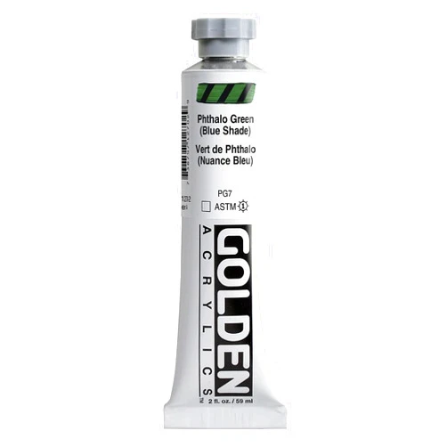 Golden Artist Colors Golden Heavy Body Acrylic - Phthalo Green Blue Shade - 2 oz Tube