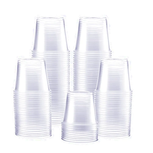 Comfy Package [5.5 oz. - 100 Count Clear Disposable Plastic Portion Cups with Lids - Soufflé Cups, Jello Shot Cups With Lids, Clear Plastic Containers Perfect for salad Dressing and More
