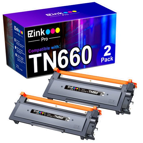 E-Z Ink Pro Compatible Toner Cartridge Replacement for Brother TN660 TN-660 TN630 High Yield Compatible with HL-L2300D HL-L2380DW HL-L2320D DCP-L2540DW MFC-L2700DW MFC-L2685DW (2 Black)