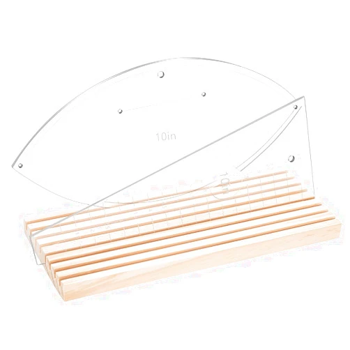 PH PandaHall 8-Slot Wooden Ruler Organizer Quilting Ruler Storage Rack Ruler Stand for Quilting Rulers 4mm Grid Ruler Holder for Sewing Accessories and Supplies 9.8x3.9 inches