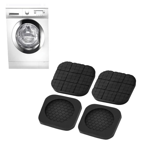 ZEMINIOR 4 Pack Anti Vibration Pad for Washing Machine, Washer and Dryer Pedestals for Shock and Noise Cancelling Support 1000 lbs, Natural Rubber Dryer Foot Pads Protects Laundry Room Floor