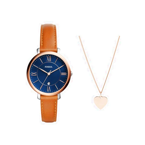 Fossil Women's Plated Stainless Steel Engravable Personalized Gift Pendant Chain Necklace for Women