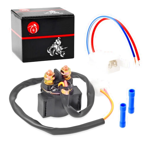 MOTO1988 Starter Solenoid Relay & Plug for Yamaha Moto-4 YFM200 225 350 Warrior Big Bear 350 YFB250 Breeze 125 TW200 BW200 VWX1200 TTR225 XV535 XT225 XJ550 XJ650 XJ750