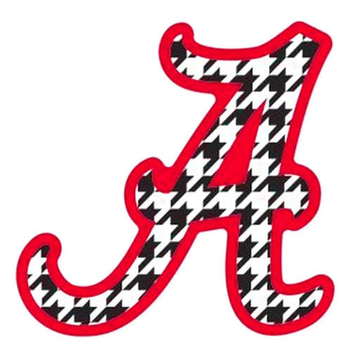 Bama Alabama Crimson Tide Houndstooth Script A 4