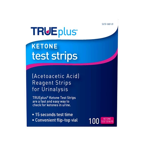 TRUEplus® Ketone Test Strips – Ideal for Low-carb dieters– Made in USA–Urinalysis Test Sticks (100)