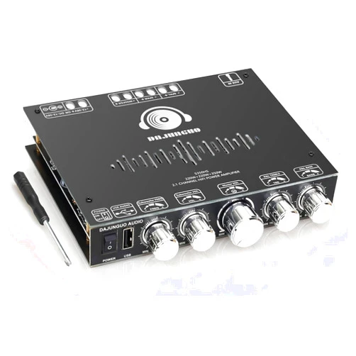 AUGUESLD S350HS TPA3251 Bluetooth Power Amplifier Board with Subwoofer 2.1 Channel 220W×2+350W, 12V-38V Audio Power Amplifier Module