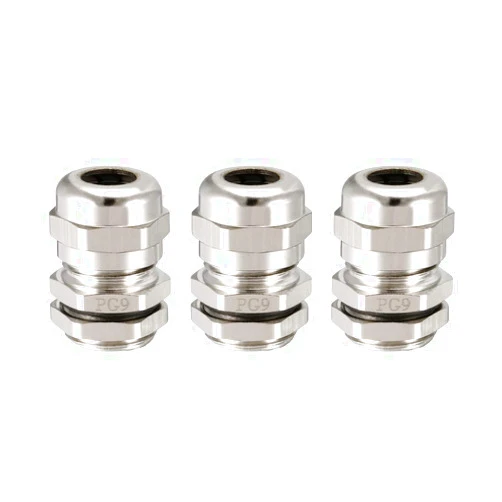 uxcell 3Pcs PG9 Cable Gland Metal Watertight Connector Wire Glands Joints for 4mm-8mm Dia Range