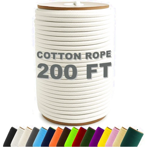 PH PERKHOMY PerkHomy 200 Feet Cotton Rope 3/16