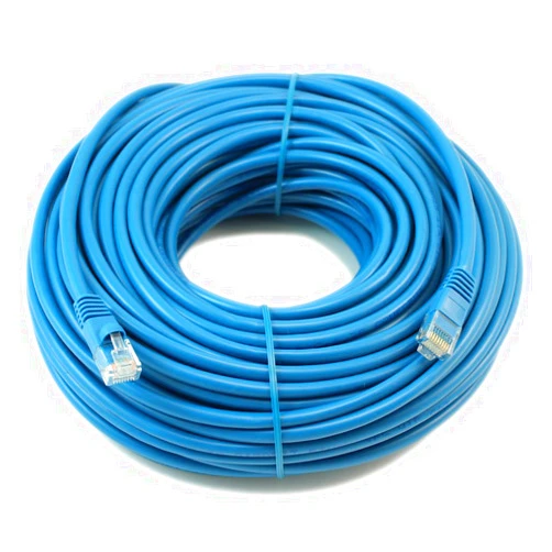 My Cable Mart MyCableMart 200ft Cat5E Ethernet RJ45 Patch Cable, Stranded, Snagless Booted, Blue