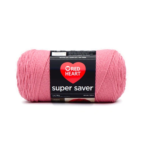 Red Heart Light Raspberry Super Saver Yarn, 1 Pack