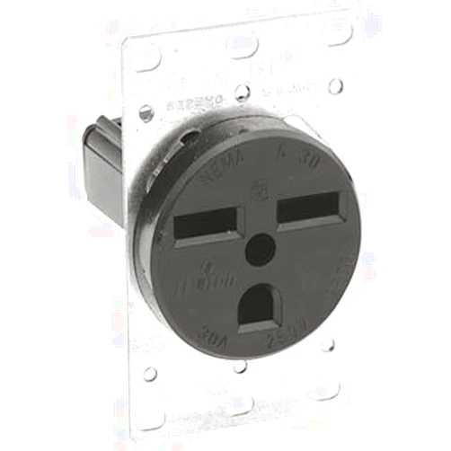 Leviton R60-05372-000 Industrial Grade Straight Blade Flush Mount Receptacle