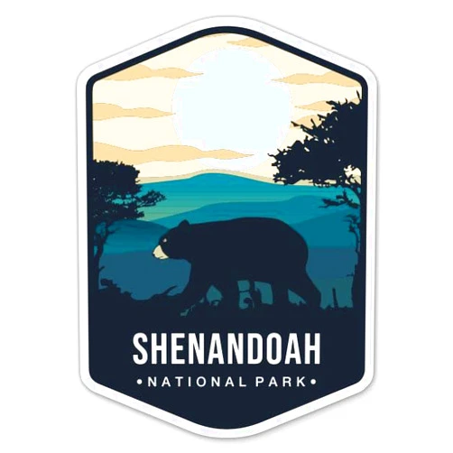 Akuna Print Shenandoah National Park Vinyl Sticker - for Water Bottle Phone Car Tumbler Laptop - Waterproof - 4