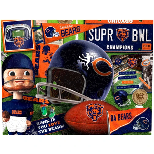 YouTheFan NFL Wooden Retro Series Puzzle, 17.75 x 13.25 Inches, 333 Pieces