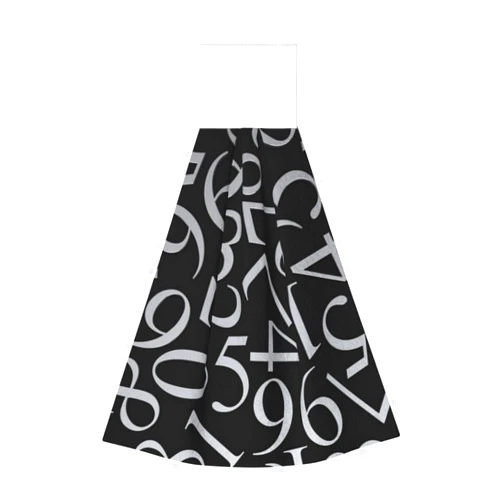 Mosytuky Numbers Print Hanging Hand Dry Towels,Coral Velvet Hand Towels Hanging Loop,Absorbent Hand Towels for Kitchen Bathroom Kids Adults