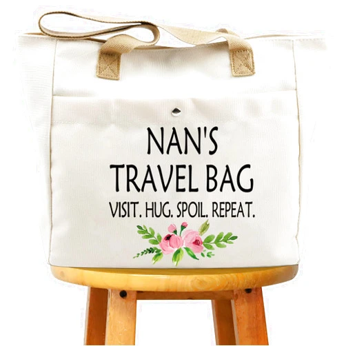 WCGXKO Mother’s Day Gift Grandma Birthday Gift Mother’s Day Merchandise Tote Bag Travel Bag For Grandma