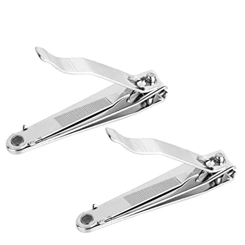 DNHCLL 2PCS Professional Nail Clippers, Stainless Steel Fingernails & Toenails Clippers Nail Cutter and Nail File Grooming Kit for Men and Women