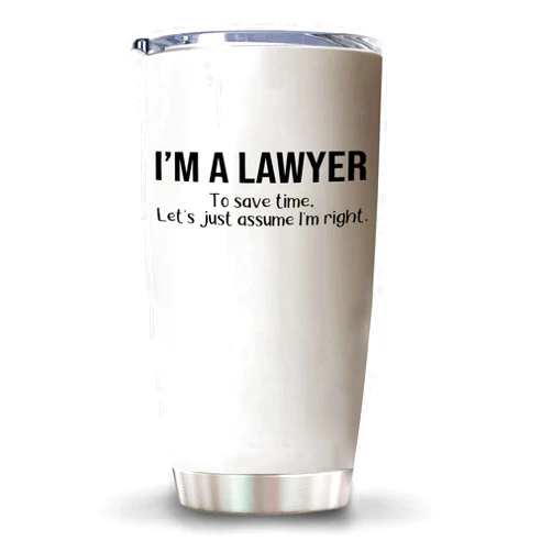 CavaStar Lawyer Gift - I'm A Lawyer ESQ Tumbler - Funny Lawyer Gift For Him Her 20oz Stainless Steel Tumbler with Lid, Double Wall Vacuum Insulated Travel Mug