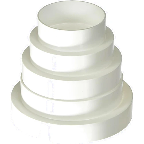 Europlast Diameter 3” 4” 5” 6” PVC Reducer Connector Reducer Pipe Transition Ventilation Round Pipe Ventilation Ventilation Duct Fan Universal Diameter 3-6 inch
