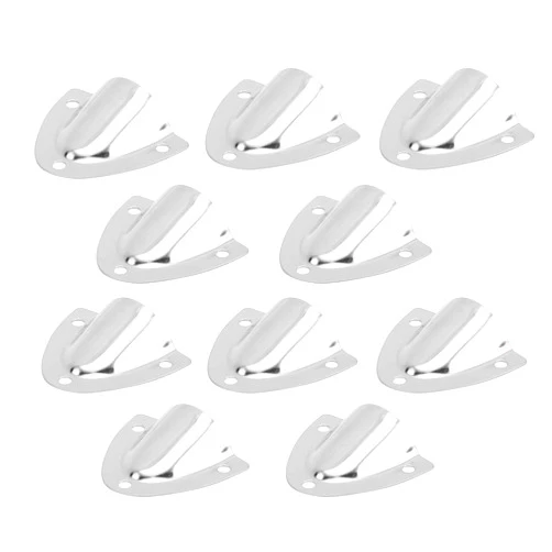 DasMarine 10 PCS Stainless Steel Cable Cover,Boat Transducer Wiring Cover,Clamshell Vent Wire Cover Clam Shell Vent for Boat
