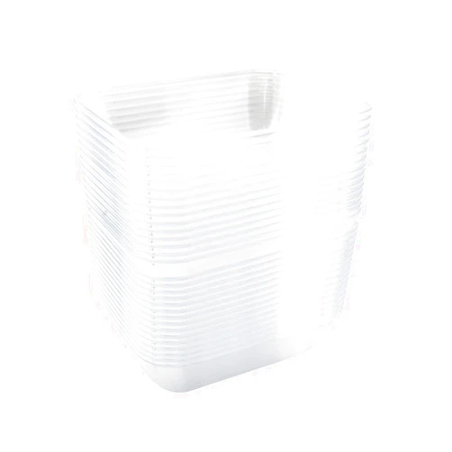 PZRT 30pcs Plastic Disposable Sauce Dishes Rectangle Transparent Dipping Sauce Dishes Soup Plate Soy Sauce Dishes Seasoning Dish Home Restaurant Supplies