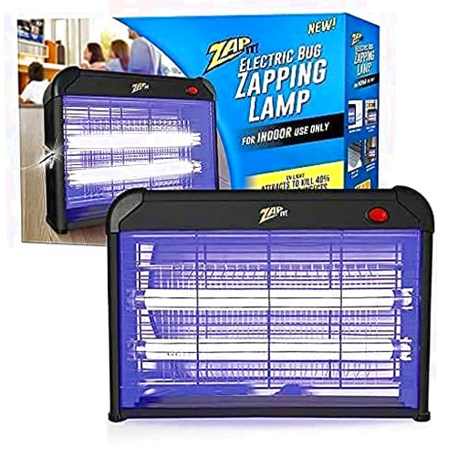 ZAP IT! Zap It Electric Indoor Bug Zapper (2,800 Volt) Plug-in 360 Degree Mosquito, Bug, and Insect Killer, Non-Toxic Attractant UV Light and Electric Shock
