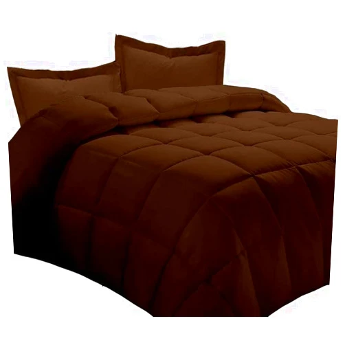 RoverBedding Palatial King (120''x98'') Size Chocolate Comforter Set 500 GSM Fill All Season 3 Piece 100% Cotton Box Stitched Comforter Set