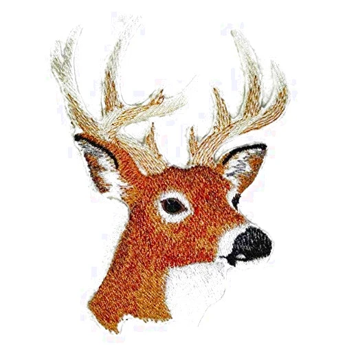 BeyondVision Nature Weaved in Threads, Amazing Animal Kingdom [Deer Face] [Custom and Unique] Embroidered Iron on/Sew Patch [5